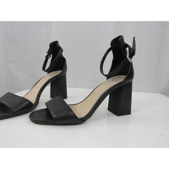 Vince Camuto 6M Margry Ankle Strap Block Heel Sandal Women's Shoe Black - Picture 8 of 11